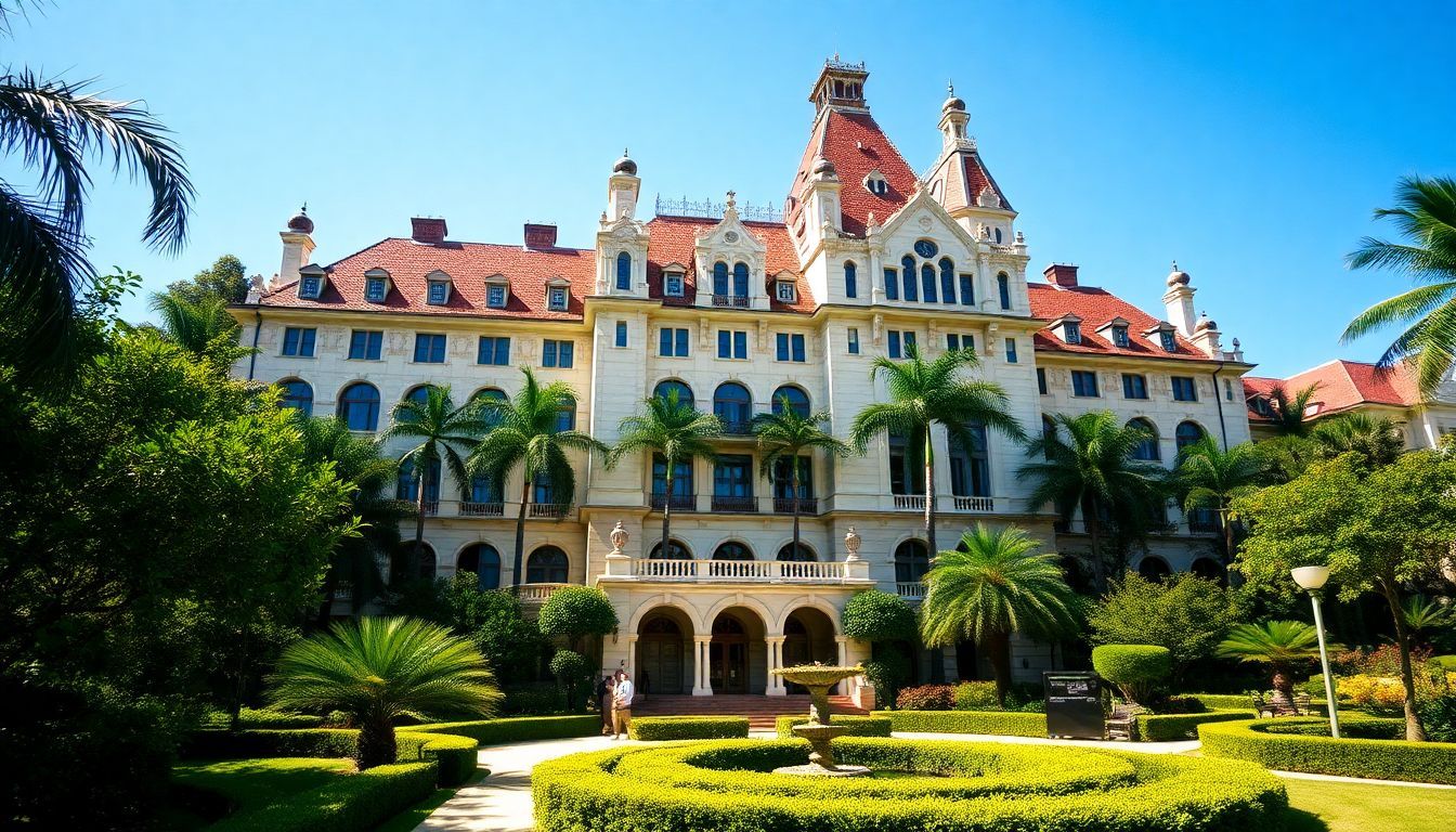 The photo captures the grand Biltmore Hotel in Coral Gables, Miami.