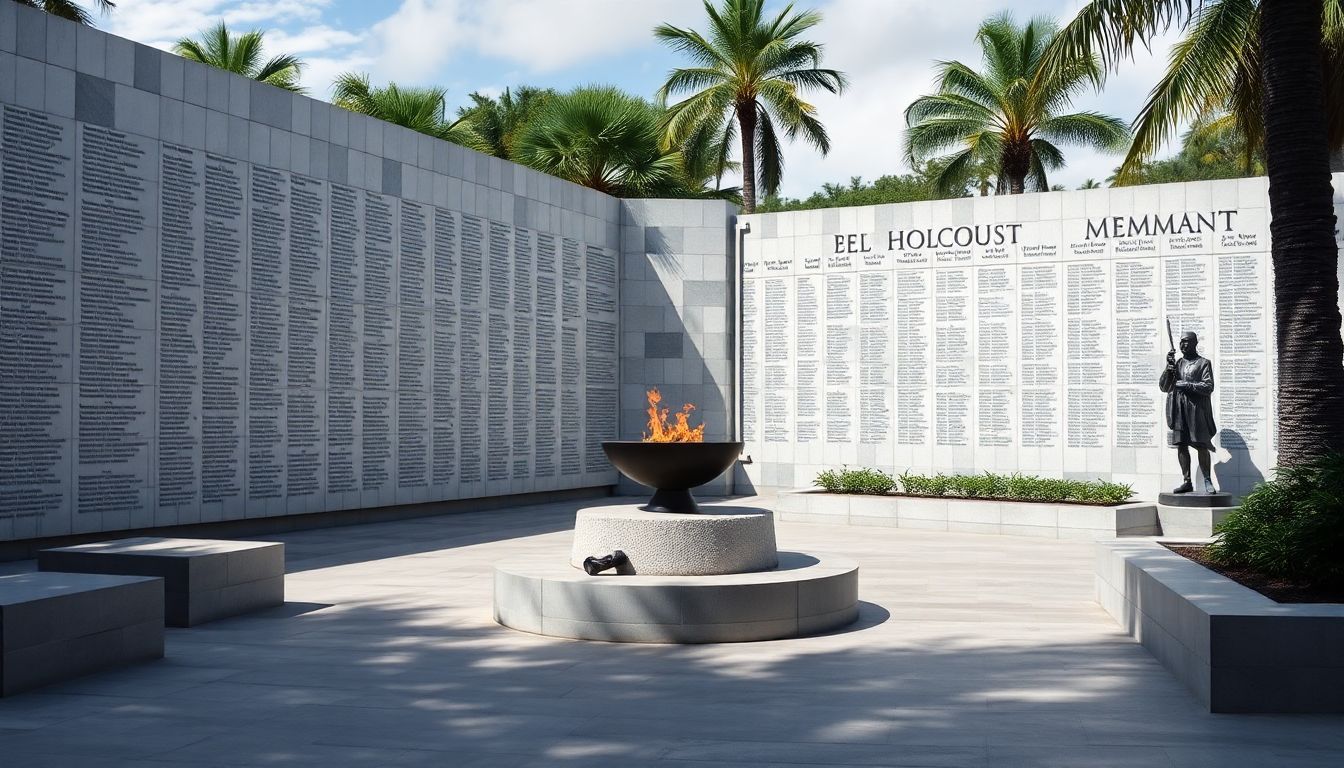 A somber Holocaust Memorial in Miami Beach conveys remembrance and education.